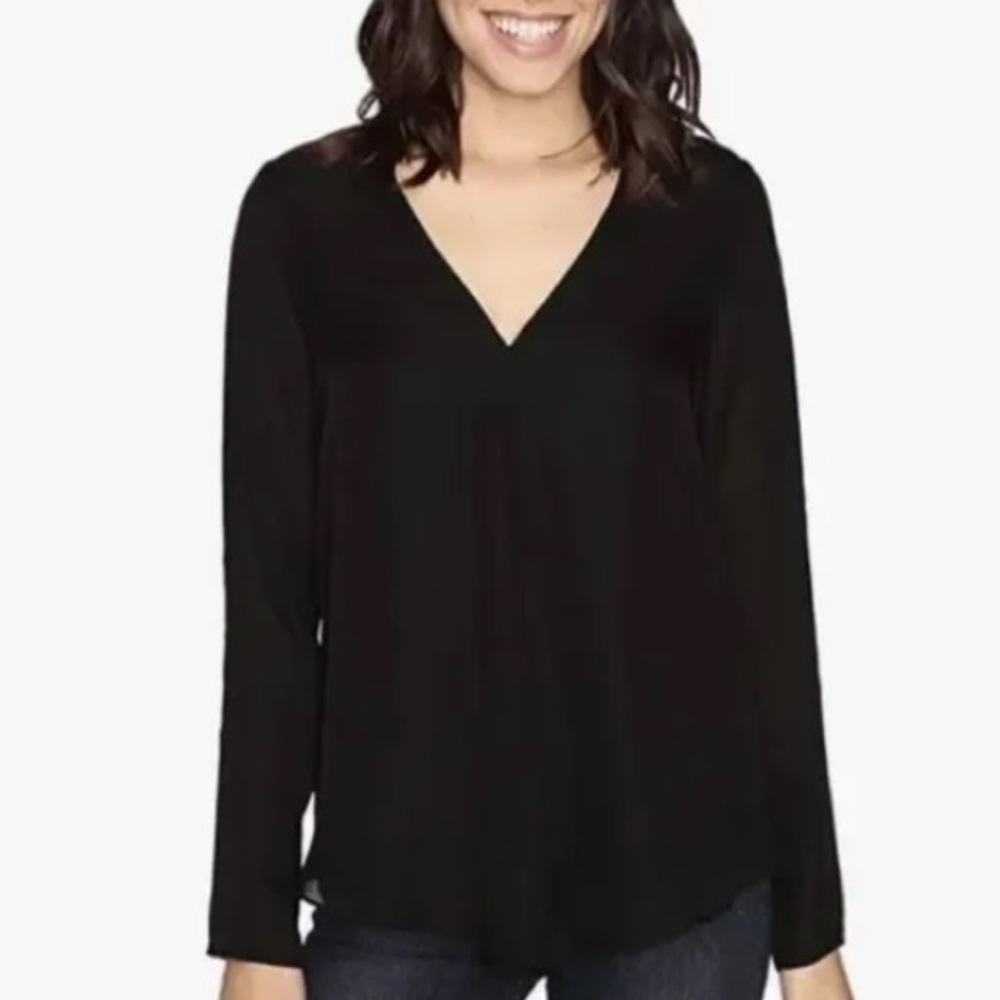 Heather silk top, ivory, petite